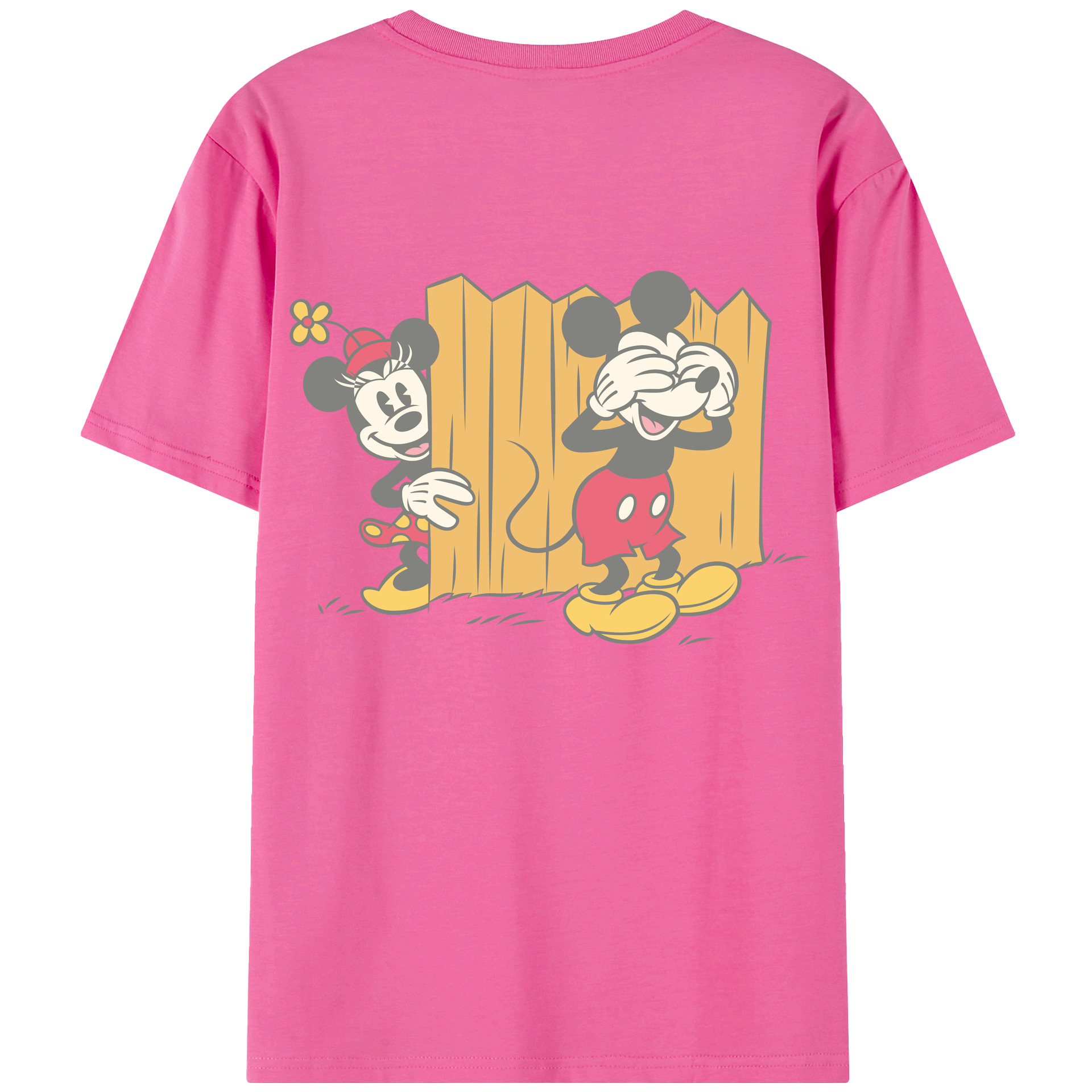 （画像用） ミッキーマウス Mickey Mouse レディース半袖Tシャツ(バックプリント)